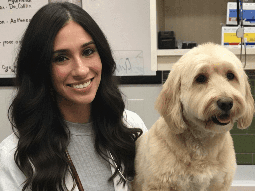 Dr. Amelia Khan with a doodle.